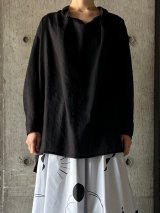  NO CONTROL AIR　スラブトリアセテート・ガーゼ プルオーバーシャツ【LE_NC1110PO】Black