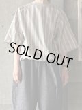 atelier naruse　コットンタイプライター裾絞りプルオーバー〜マルチストライプ〜【na-t02078】gray（× gray）