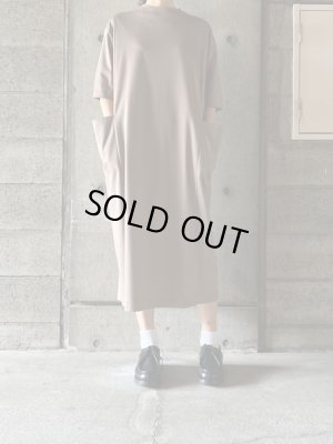 画像1: atelier naruse　コットンポンチボックスワンピース【na-f03101】beige