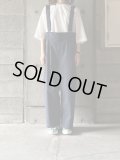FIRMUM　ストライプシアサッカー チムニーパンツ【LE_FR1405PF】NAVY