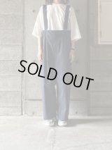 FIRMUM　ストライプシアサッカー チムニーパンツ【LE_FR1405PF】NAVY