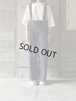 画像1: FIRMUM　ストライプシアサッカー チムニーパンツ【LE_FR1405PF】NAVY