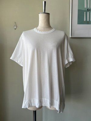 画像1: NO CONTROL AIR　120/2王妃綿・天竺 4分袖プルオーバー【LE_NC1807T4】Off White