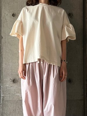 画像1: UNIVERSAL SEVEN　度詰め天竺 ギャザースリーブPO【US252CT020】キナリ