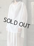 NO CONTROL AIR　スラブトリアセテート・ガーゼ プルオーバーシャツ【LE_NC1110PO】White