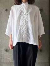  NO CONTROL AIR　スラブトリアセテート・ガーゼ チャイナシャツ【LE_NC1109S6】White