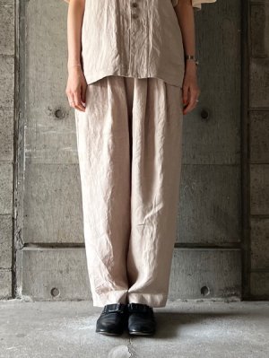 画像1: GALERIE TISSU　オーガニックリネンツイル タックイージーPT【GT252PT006】ベージュ