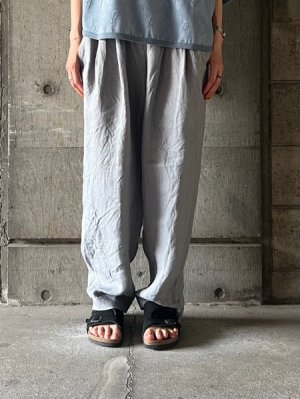 画像1: GALERIE TISSU　オーガニックリネンツイル タックイージーPT【GT252PT006】サックス