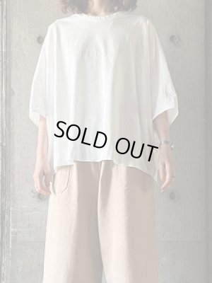 画像1: NO CONTROL AIR　コットンポーラル天竺菱形ドルマンスリーブプルオーバー【LE_NC1203T5】Off White