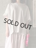 TISSU　接触冷感マルチエフェクトコンボ ワイドTシャツ 【TS252CT075】グレージュ ×グレージュ