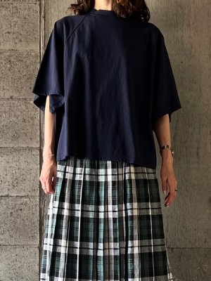 画像1: GALERIE TISSU　オーガニック空紡天竺 ラグランTシャツ【GT223CT028】ネイビー