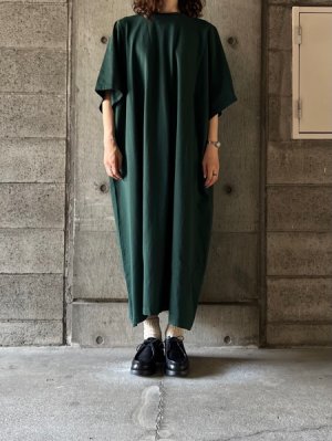 画像1: UNIVERSAL SEVEN　バスク天竺デザインスリーブOP【US202CT033】ビリジアン