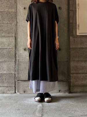 画像1: GALERIE TISSU　オーガニック空紡天竺 BIG OP【GT171CT087】クロ