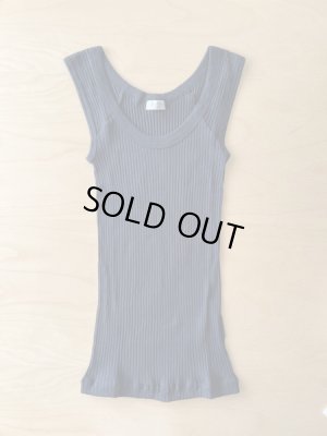 画像1: CLOSELY　rib tank-top【CLO2118】BIK(black-ink)