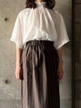  【SALE30%OFF】UNIVERSAL TISSU　フレンチリネン ギャザーフレアBL【UT241BL048】オフ