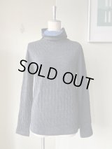 atelier naruse　ウールコットンタートルネックカットソー【na-f07093】melange gray