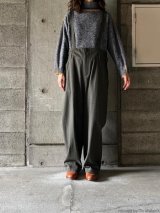  atelier naruse　カツラギコットンリネンサスペンダーパンツ【na-f05111】olive