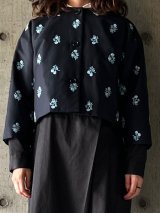 nooy　フラワースタンプボレロ【NJK25A02】navy