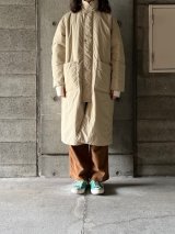 TISSU　ナイロンキルティング（発熱中綿）ステンコート【TS253CO061】ベージュ