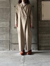  atelier naruse　コットンカシュクールジャンプスーツ【na-h05110】beige