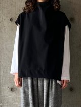  FIRMUM　ポリエステル・経編コーデュロイ ボトルネックベスト【SN_FR1506TV】BLACK