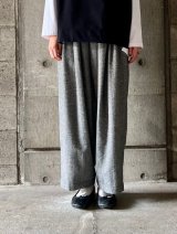FIRMUM　ウール・千鳥 3タックパンツ【SN_FR1404PF】WHITE×BLACK