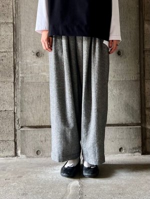 画像1: FIRMUM　ウール・千鳥 3タックパンツ【SN_FR1404PF】WHITE×BLACK