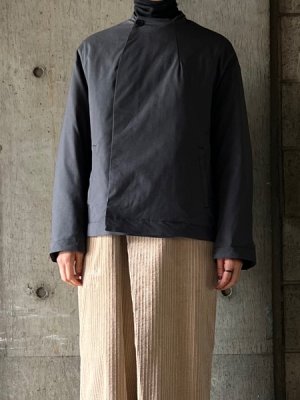 画像1: NO CONTROL AIR　ポリエステル・撥水ストレッチ ウェザー ボトルネックブルゾン【SN_NC1702BN】Dark Grey mix