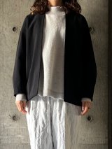  FIRMUM　ポリエステル・経編コーデュロイ カーディガン【SN_FR1501TD】BLACK