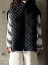 FIRMUM　再生ナイロンタフタ・シュリンクキルト ヤマベス【SN_FR1706VT】BLACK