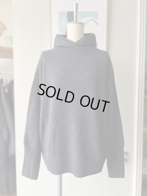 画像1: atelier naruse　ウールニットパーカー【nakt-36】charcoal