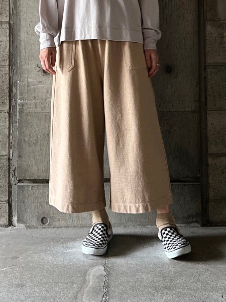 画像1: CLOSELY　easy wide-leg pants【CLO359】nougat (1)