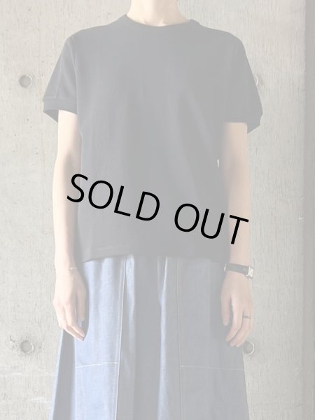 画像1: CLOSELY　epaulet-sleeve tee【CLO396】BIK(black-ink) (1)