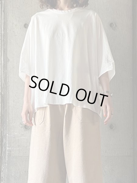 画像1: NO CONTROL AIR　コットンポーラル天竺菱形ドルマンスリーブプルオーバー【LE_NC1203T5】Off White (1)