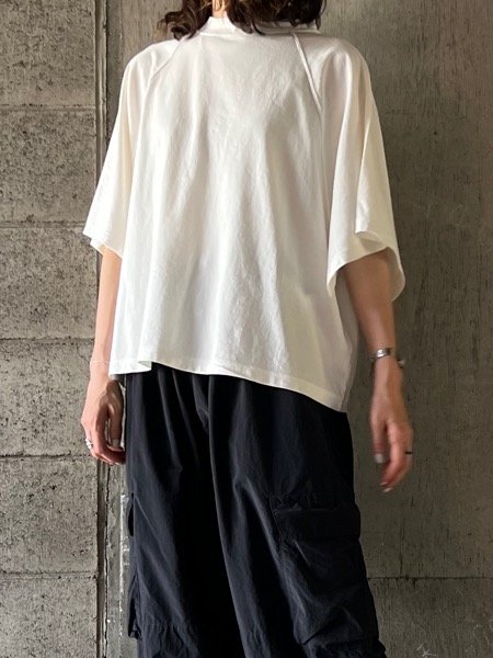 画像1: GALERIE TISSU　オーガニック空紡天竺 ラグランTシャツ【GT223CT028】シロ (1)