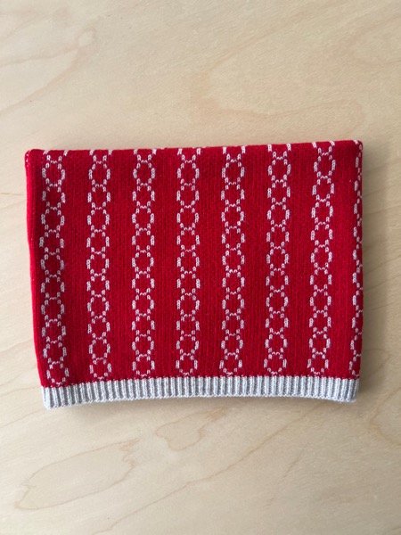 画像1: atelier naruse　ウール 〜loop〜 ニットカウル【nakt-48】red (1)