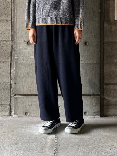 画像1: TISSU　カシミヤビーバー バルーンPT 【TS253PT066】ネイビー (1)