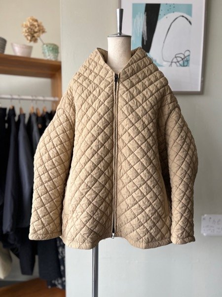 画像1: FIRMUM　再生ナイロンタフタ・シュリンクキルト ヤマブル【SN_FR1705BN】BISCUIT (1)